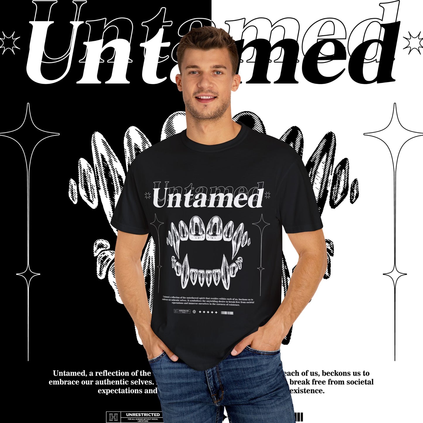 Untamed Spirit Unisex T-Shirt | Motivational Tee for Self-Expression, Gift for Friends, Casual Wear, Unique Statement Top