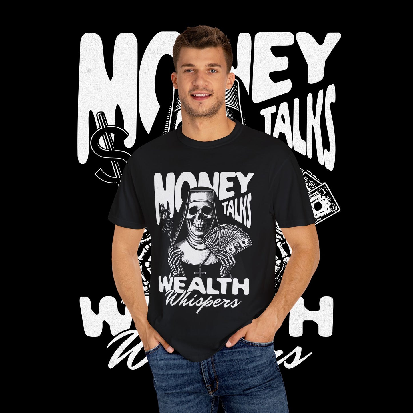 Money Talks, Wealth Whispers T-Shirt - Trendy Graphic Tee for Casual Wear, Gift for Friends, Streetwear Fashion