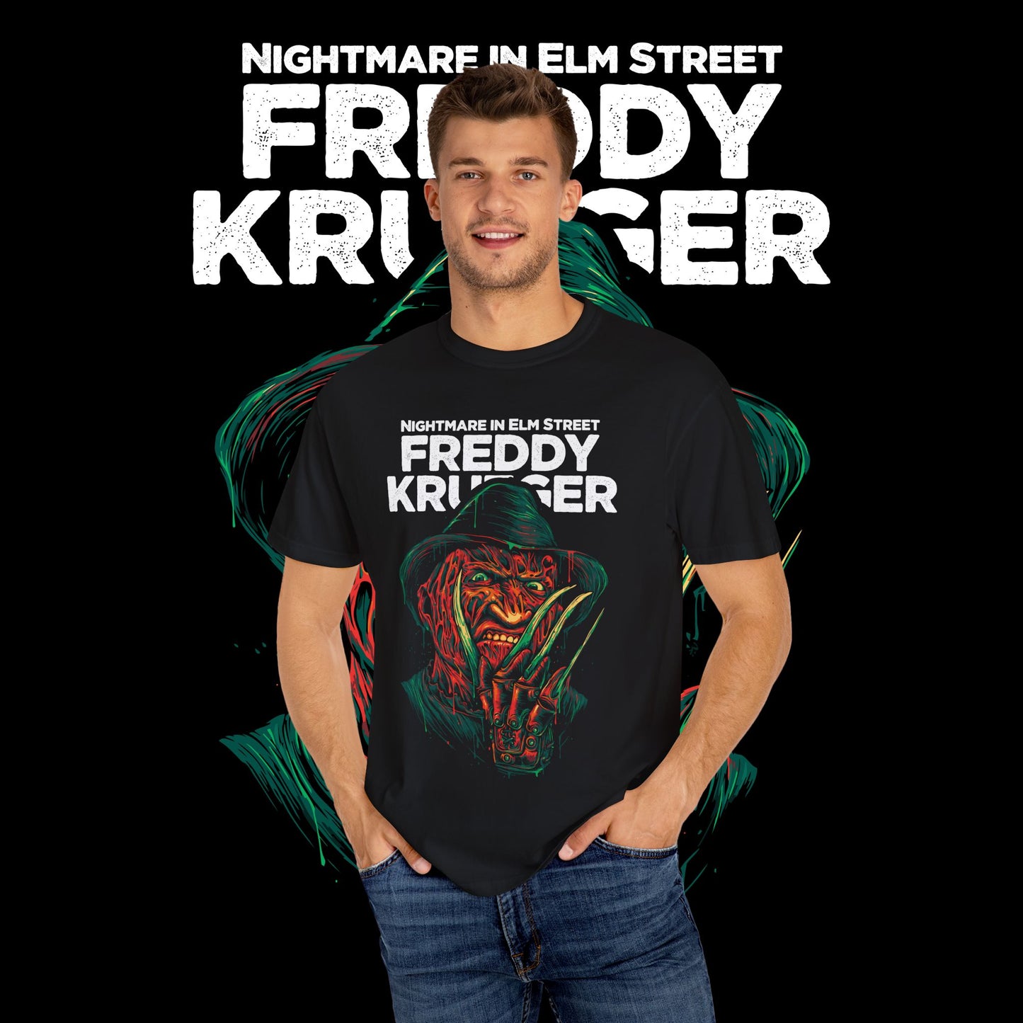 Nightmare on Elm Street Unisex T-shirt | Horror Movie Tee, Freddy Krueger Shirt, Gift for Horror Fans, Halloween Apparel, Men's & Women's
