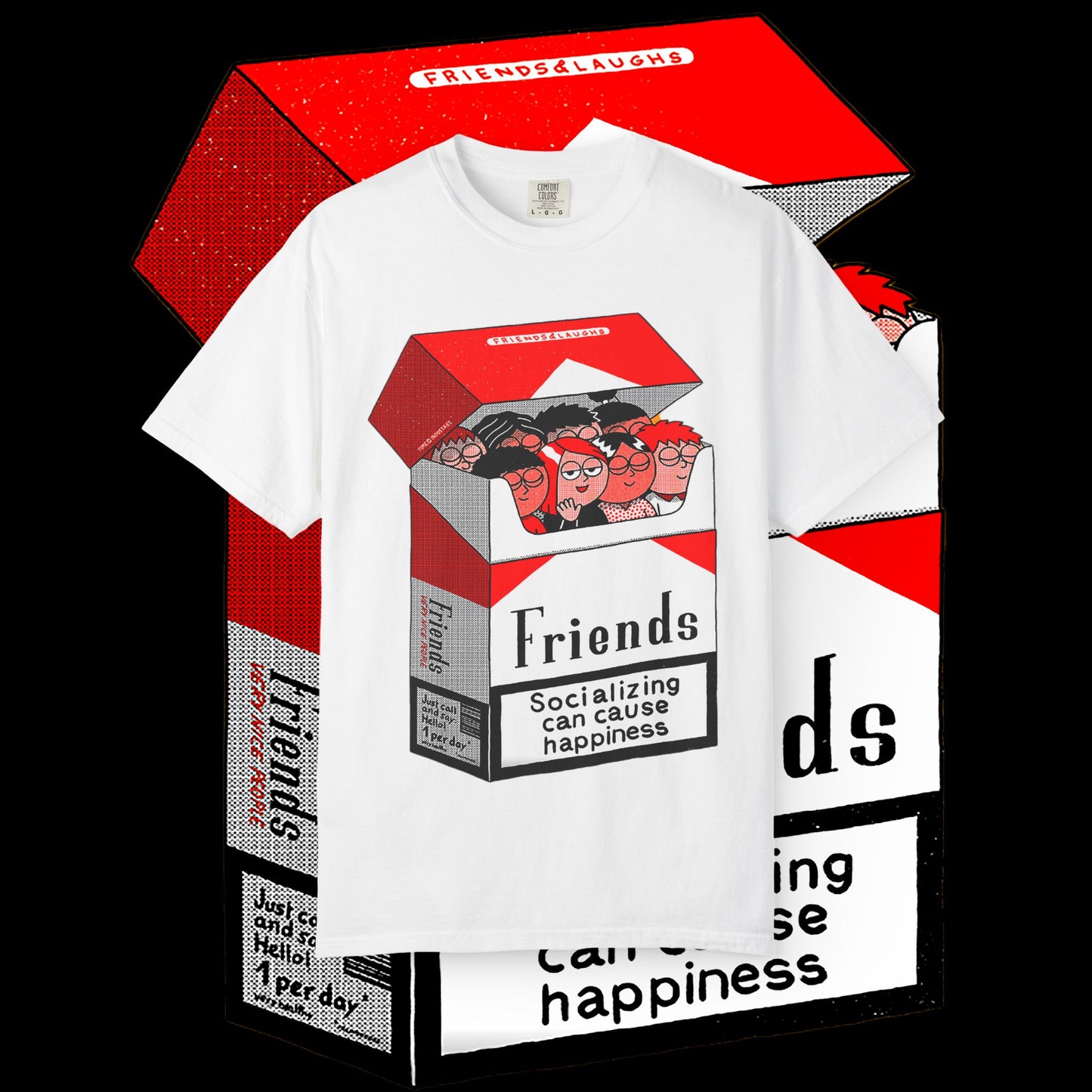 Friends-Themed T-Shirt, Unisex Tee, Garment-Dyed Shirt, TV Show Fan Gift, Vintage Style Top