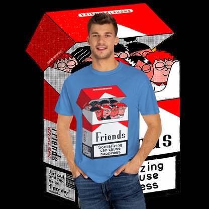 Friends-Themed T-Shirt, Unisex Tee, Garment-Dyed Shirt, TV Show Fan Gift, Vintage Style Top