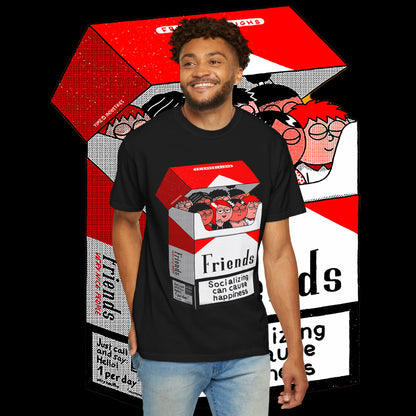 Friends-Themed T-Shirt, Unisex Tee, Garment-Dyed Shirt, TV Show Fan Gift, Vintage Style Top