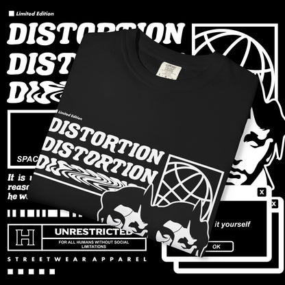 Limited Edition Distortion Graphic T-Shirt, Unisex Streetwear Tee, Trendy Casual Wear, Unique Gift for Creatives, Fashionable Graphic Top