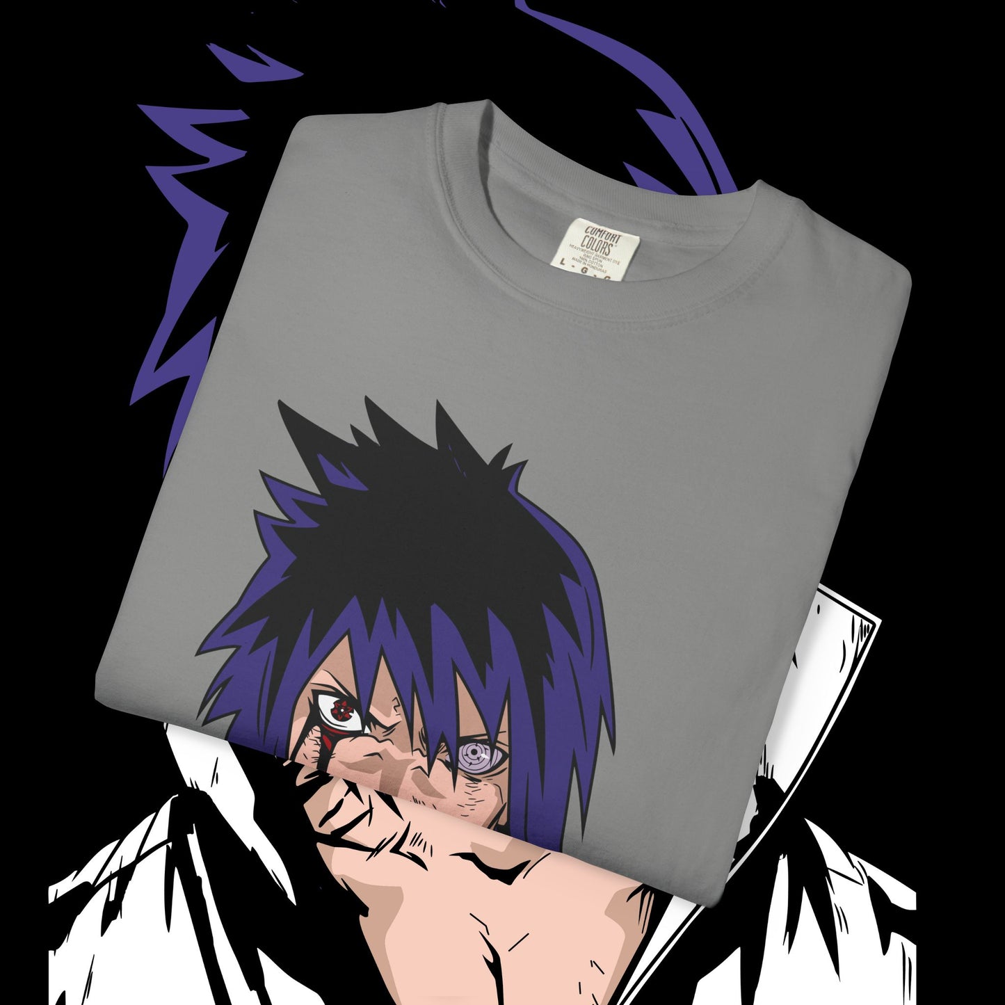 Anime Sasuke Uchiha Unisex T-shirt, Geometric Anime Tee, Japanese Cartoon Shirt, Manga Fan Apparel, Naruto Character Top