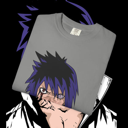Anime Sasuke Uchiha Unisex T-shirt, Geometric Anime Tee, Japanese Cartoon Shirt, Manga Fan Apparel, Naruto Character Top