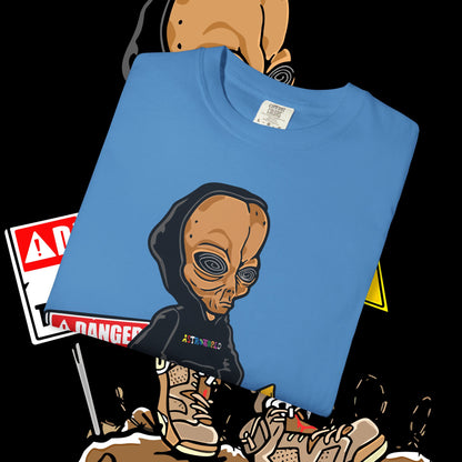 Alien Danger Graphic Tee, Unisex Streetwear, Casual Outfit, Gift for Sci-Fi Lovers, Summer Essential, Festival Wear