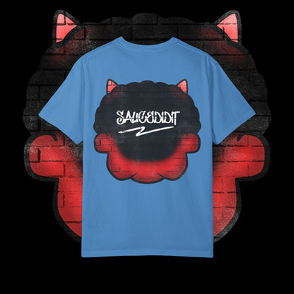 Edgy Graphic T-Shirt, Unisex Streetwear, Trendy Demon Design, Custom Gift Idea, Everyday Casual Wear, Hip Hop Fashion