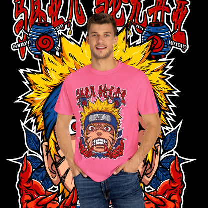 Naruto Nine Tails Faze T-shirt, Anime Graphic Tee, Unisex Cotton Shirt, Japanese Manga Merch, Cool Streetwear Top