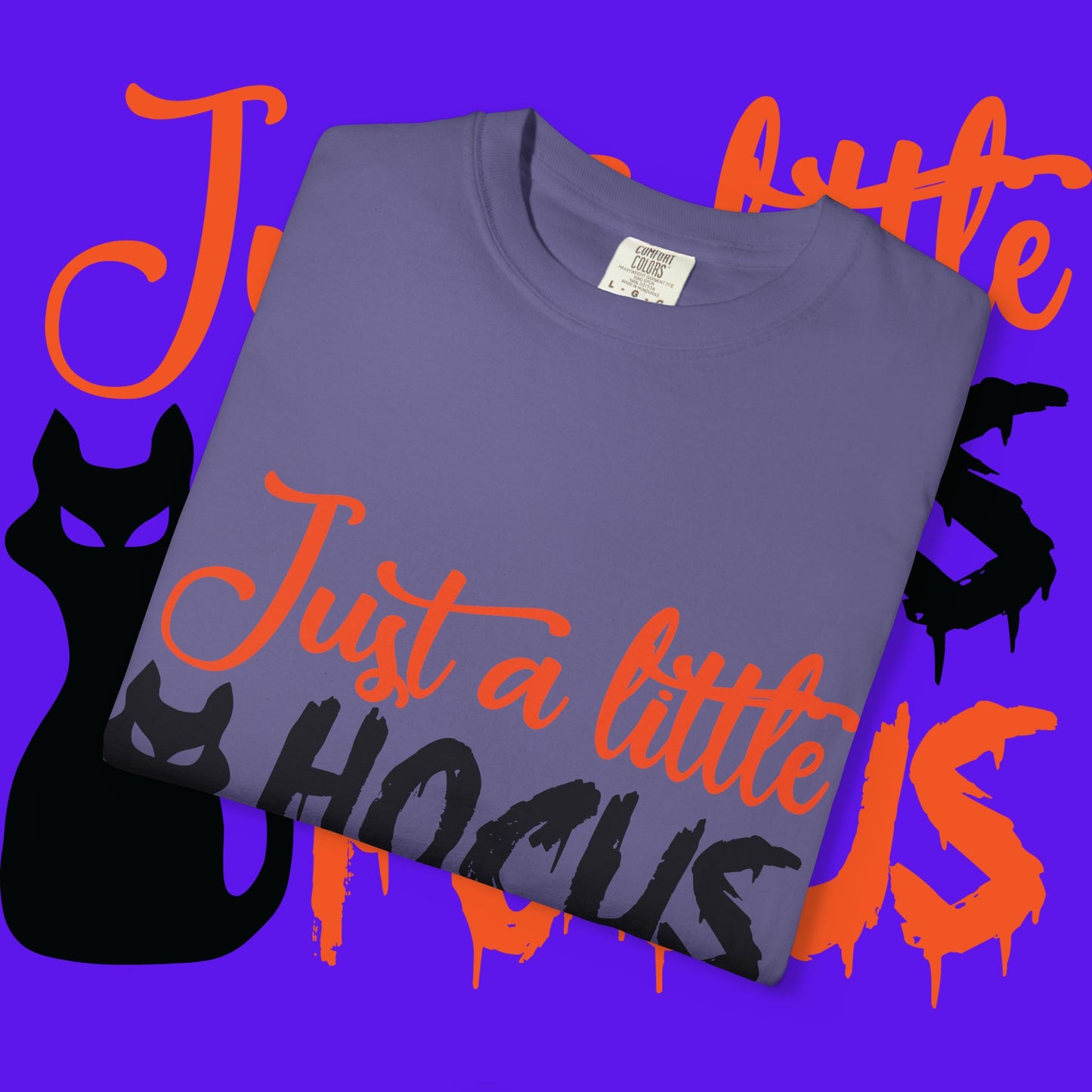 Halloween Cat T-Shirt | Just a Little Hocus Pocus | Unisex Tee, Spooky Shirt, Halloween Costume, Fall Fashion, Cat Lover Gift