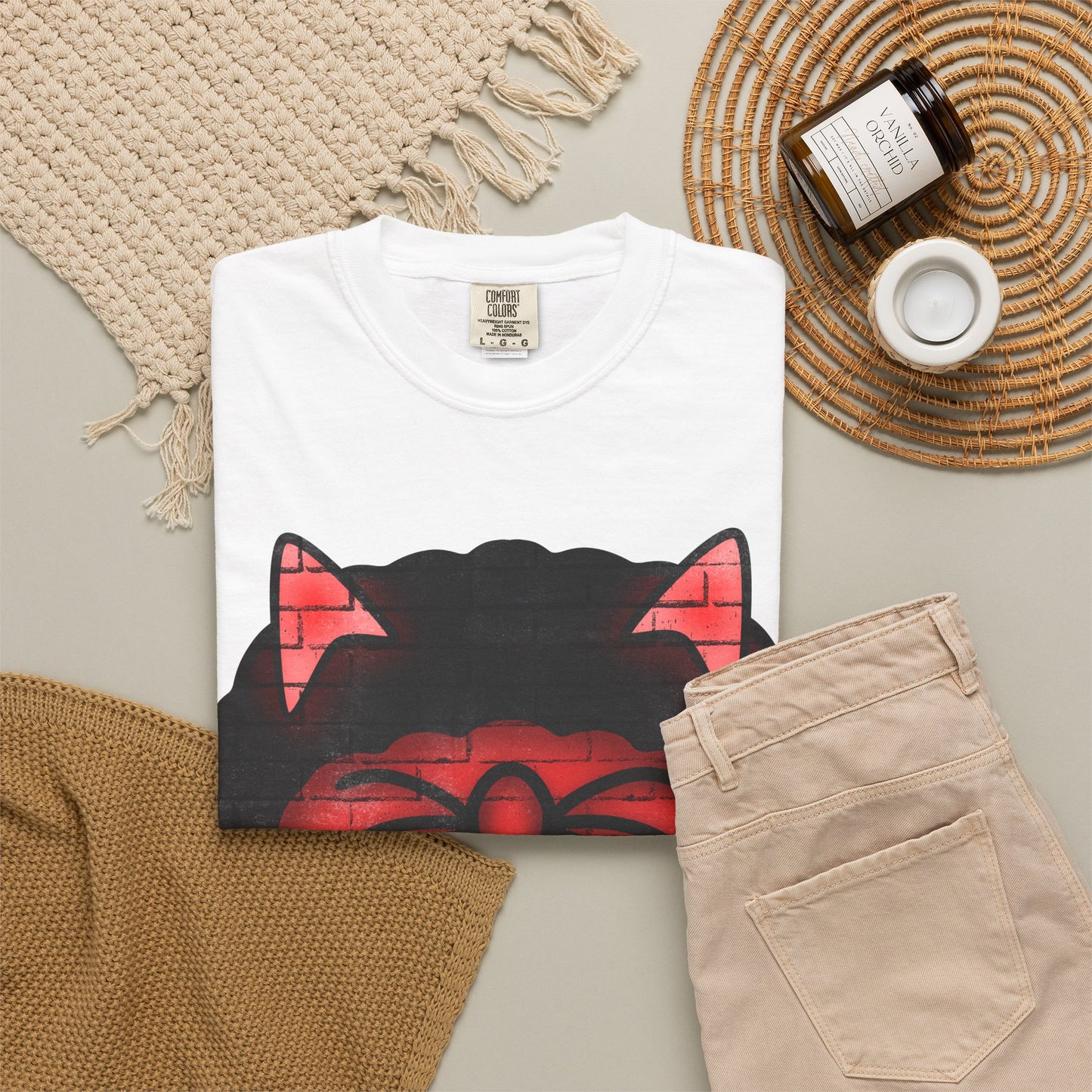 Devil Grin T-Shirt — Retro Graffiti Streetwear with 'SAVEDBYDT' Back Logo