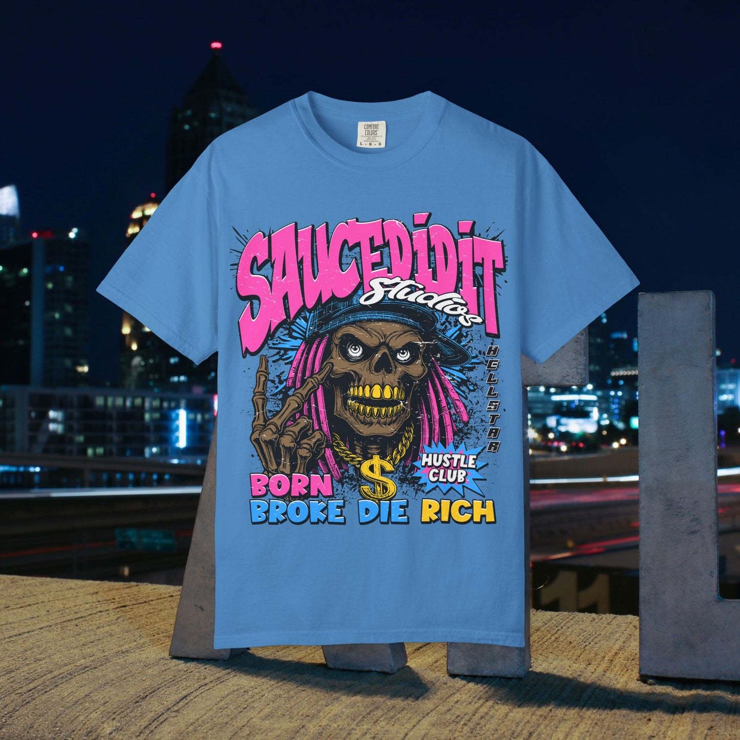 Vibrant Graphic T-Shirt for Hustlers, Casual Streetwear, Unique Gift, Birthday Wear, Everyday Comfort, Fashion Statement