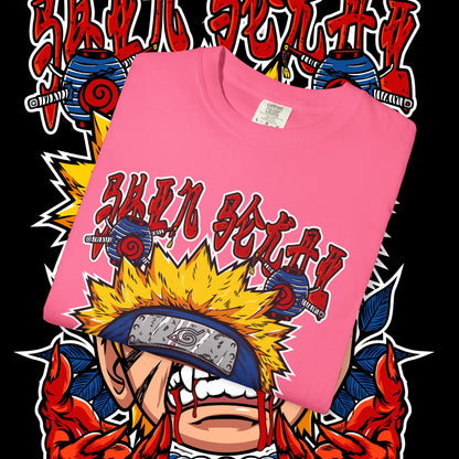 Naruto Nine Tails Faze T-shirt, Anime Graphic Tee, Unisex Cotton Shirt, Japanese Manga Merch, Cool Streetwear Top