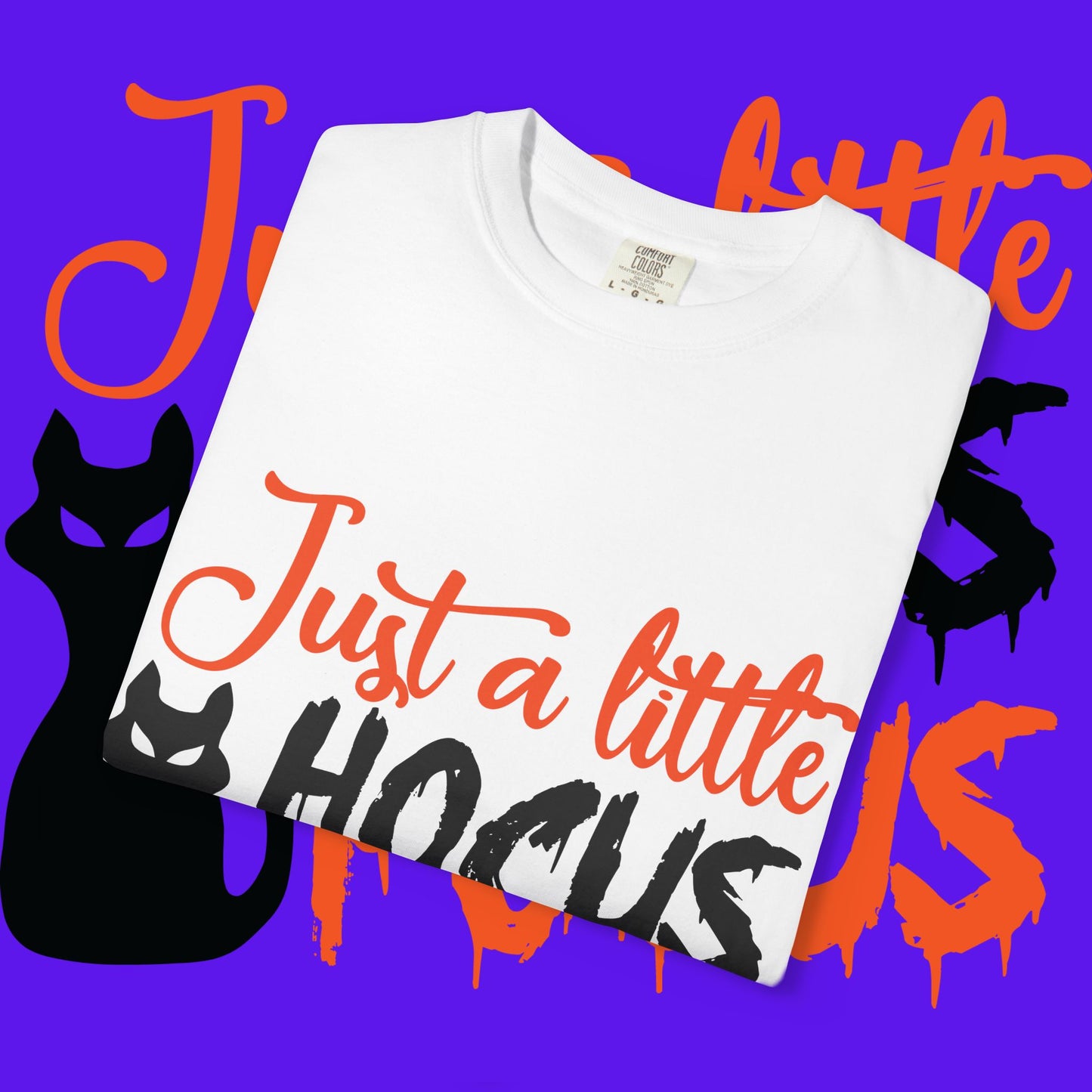 Halloween Cat T-Shirt | Just a Little Hocus Pocus | Unisex Tee, Spooky Shirt, Halloween Costume, Fall Fashion, Cat Lover Gift