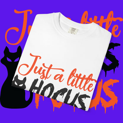 Halloween Cat T-Shirt | Just a Little Hocus Pocus | Unisex Tee, Spooky Shirt, Halloween Costume, Fall Fashion, Cat Lover Gift