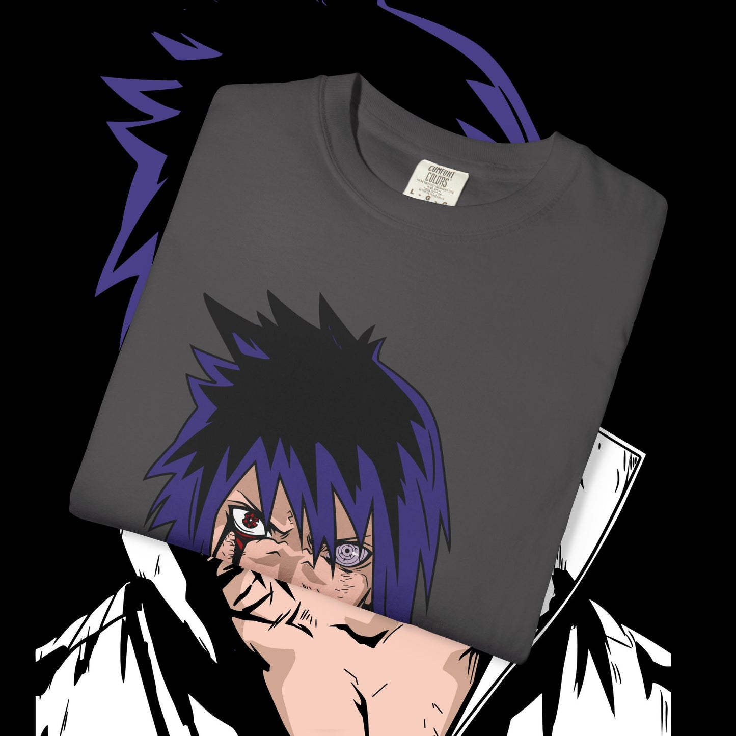 Anime Sasuke Uchiha Unisex T-shirt, Geometric Anime Tee, Japanese Cartoon Shirt, Manga Fan Apparel, Naruto Character Top