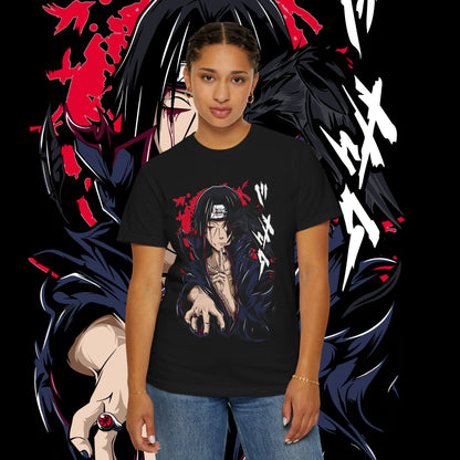 Itachi Uchiha T-shirt for Anime Fans, Graphic Tee, Japanese Manga Shirt, Naruto Inspired Apparel, Black Tee