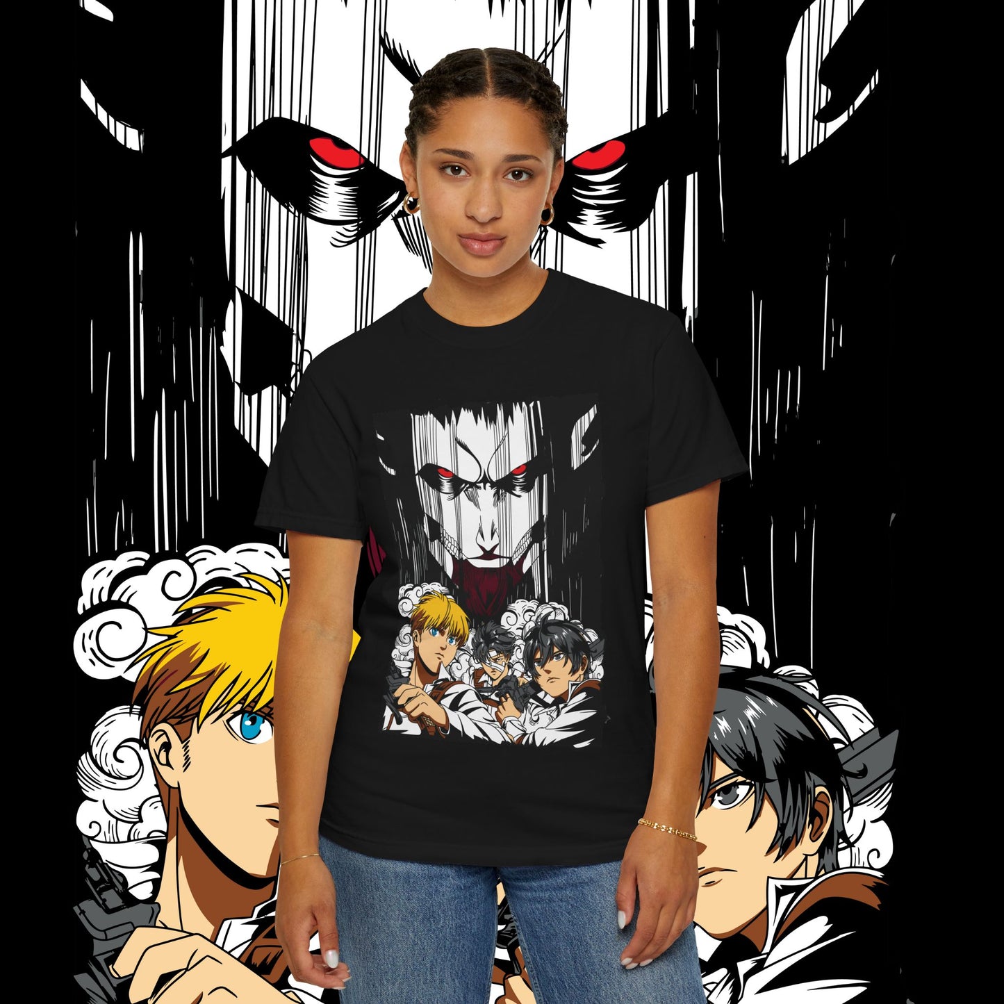 Giant vs Colossus Anime Art T-shirt | Giant vs Colossus design