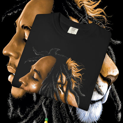 Lion Spirit Unisex T-shirt | Bohemian Fashion, Gift for Nature Lovers, Eco-Friendly Tee, Music Festival Wear, Artistic Apparel