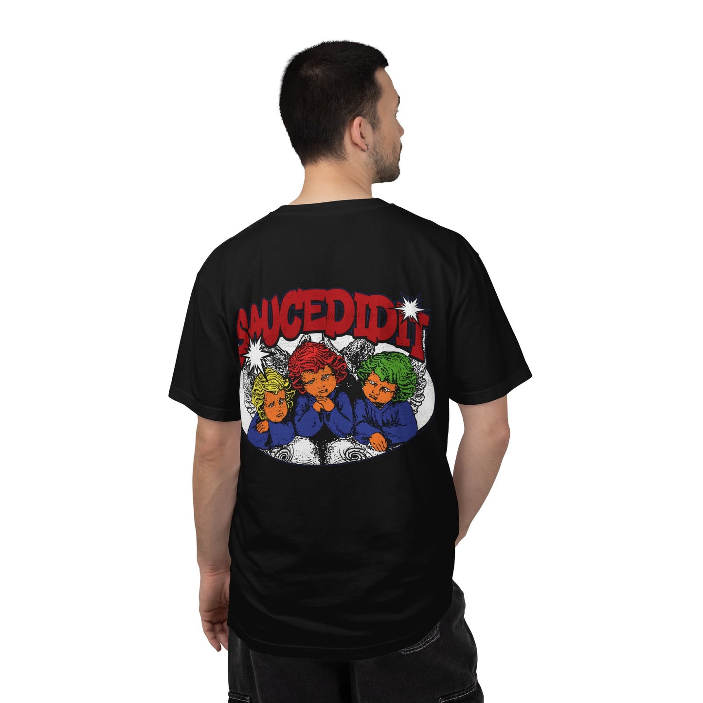 Saucedidit Cartoon Trio Graphic T-Shirt