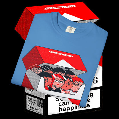 Friends-Themed T-Shirt, Unisex Tee, Garment-Dyed Shirt, TV Show Fan Gift, Vintage Style Top