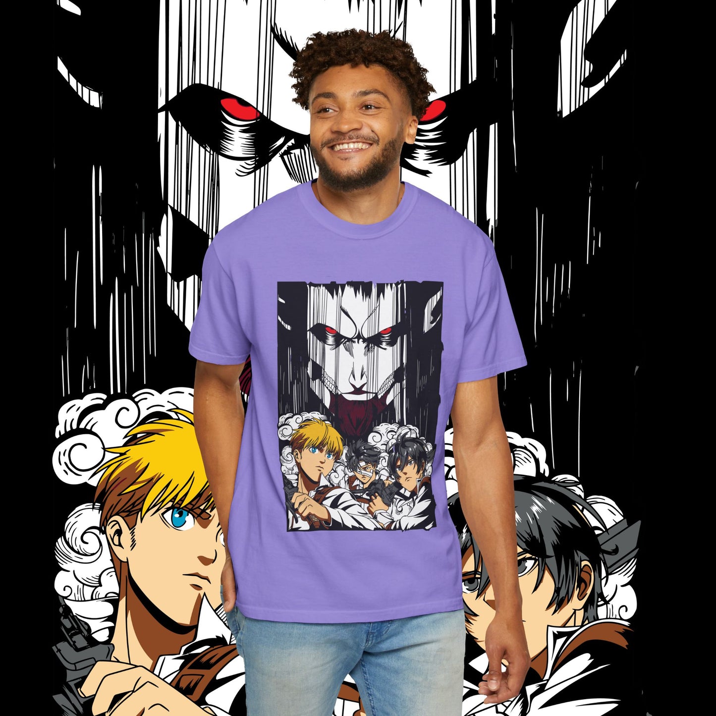 Giant vs Colossus Anime Art T-shirt | Giant vs Colossus design