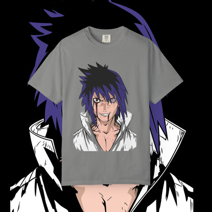 Anime Sasuke Uchiha Unisex T-shirt, Geometric Anime Tee, Japanese Cartoon Shirt, Manga Fan Apparel, Naruto Character Top