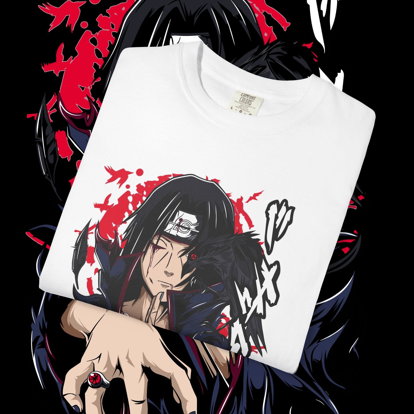 Itachi Uchiha T-shirt for Anime Fans, Graphic Tee, Japanese Manga Shirt, Naruto Inspired Apparel, Black Tee