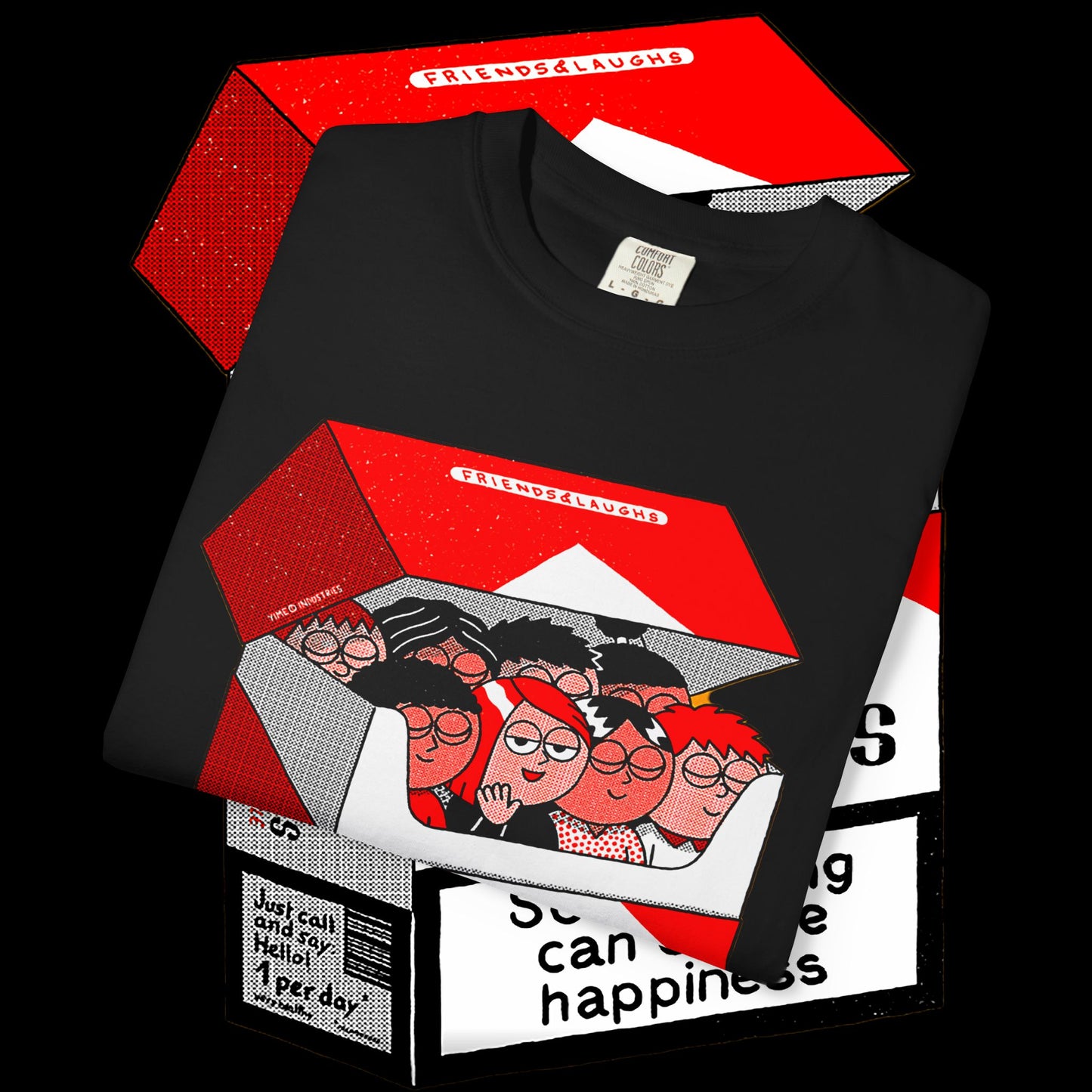 Friends-Themed T-Shirt, Unisex Tee, Garment-Dyed Shirt, TV Show Fan Gift, Vintage Style Top