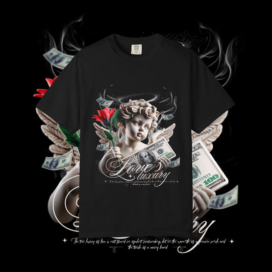 Luxury Love Unisex Garment-Dyed T-Shirt, Casual Wear, Stylish Tee, Gift for Him/Her, Streetwear Fashion, Unique Graphic Tee