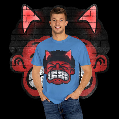 Edgy Graphic T-Shirt, Unisex Streetwear, Trendy Demon Design, Custom Gift Idea, Everyday Casual Wear, Hip Hop Fashion