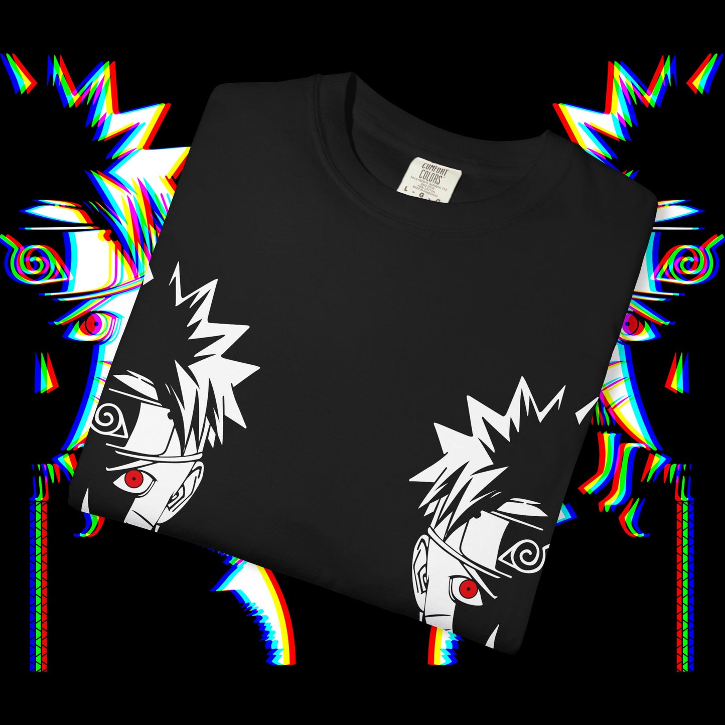 Anime-Inspired Graphic T-Shirt, Trendy Unisex Tee, Unique Gift for Fans, Casual Wear, Perfect for Conventions - Unisex Garment-Dyed T-shirt,