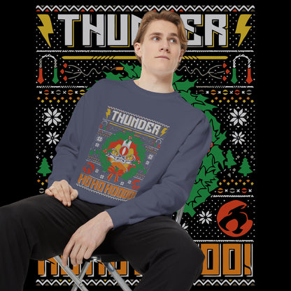 Thunder Ho Ho Ho! Holiday Sweatshirt — Retro Christmas Graphic Sweater