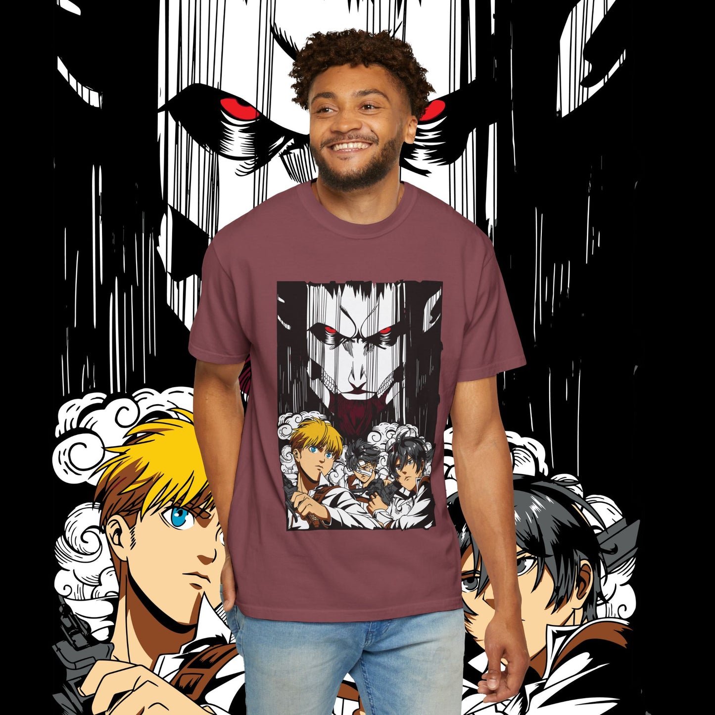 Giant vs Colossus Anime Art T-shirt | Giant vs Colossus design