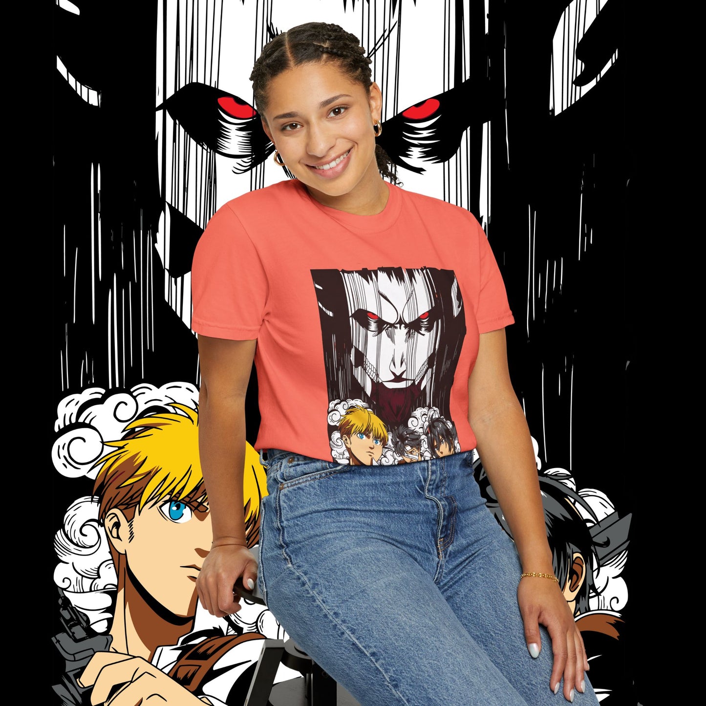 Giant vs Colossus Anime Art T-shirt | Giant vs Colossus design