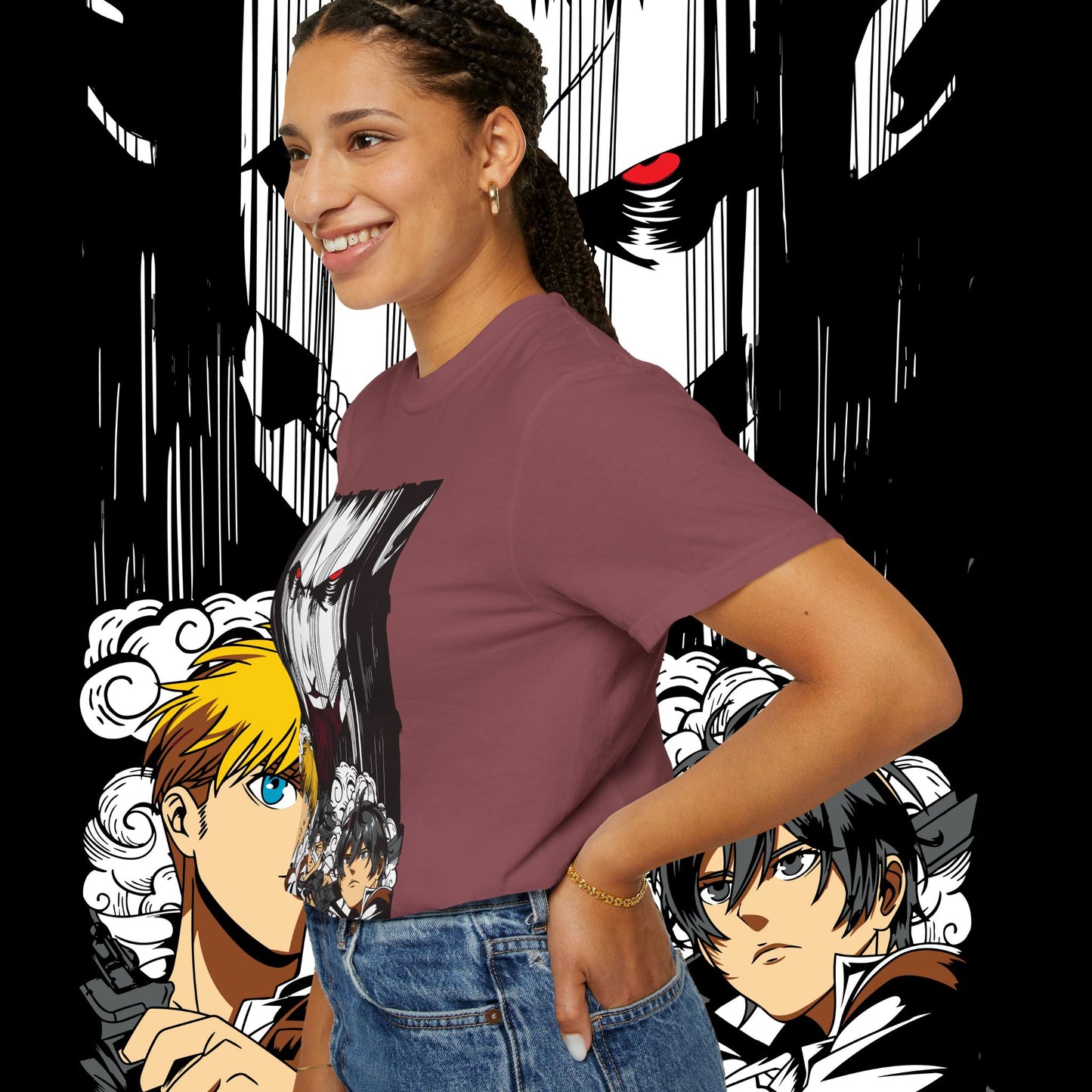 Giant vs Colossus Anime Art T-shirt | Giant vs Colossus design