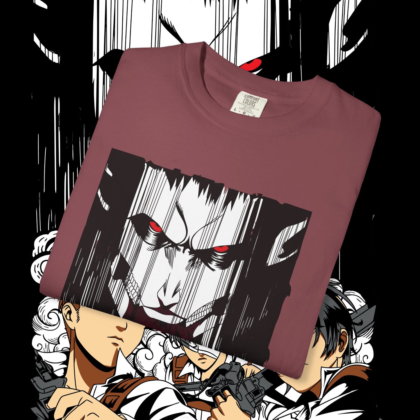 Giant vs Colossus Anime Art T-shirt | Giant vs Colossus design
