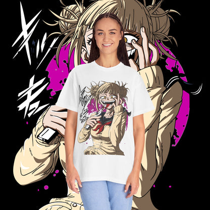 Anime Himiko Toga Unisex Garment-Dyed T-shirt, My Hero Academia, Villain Shirt, Cosplay Tee, Manga Fan Top