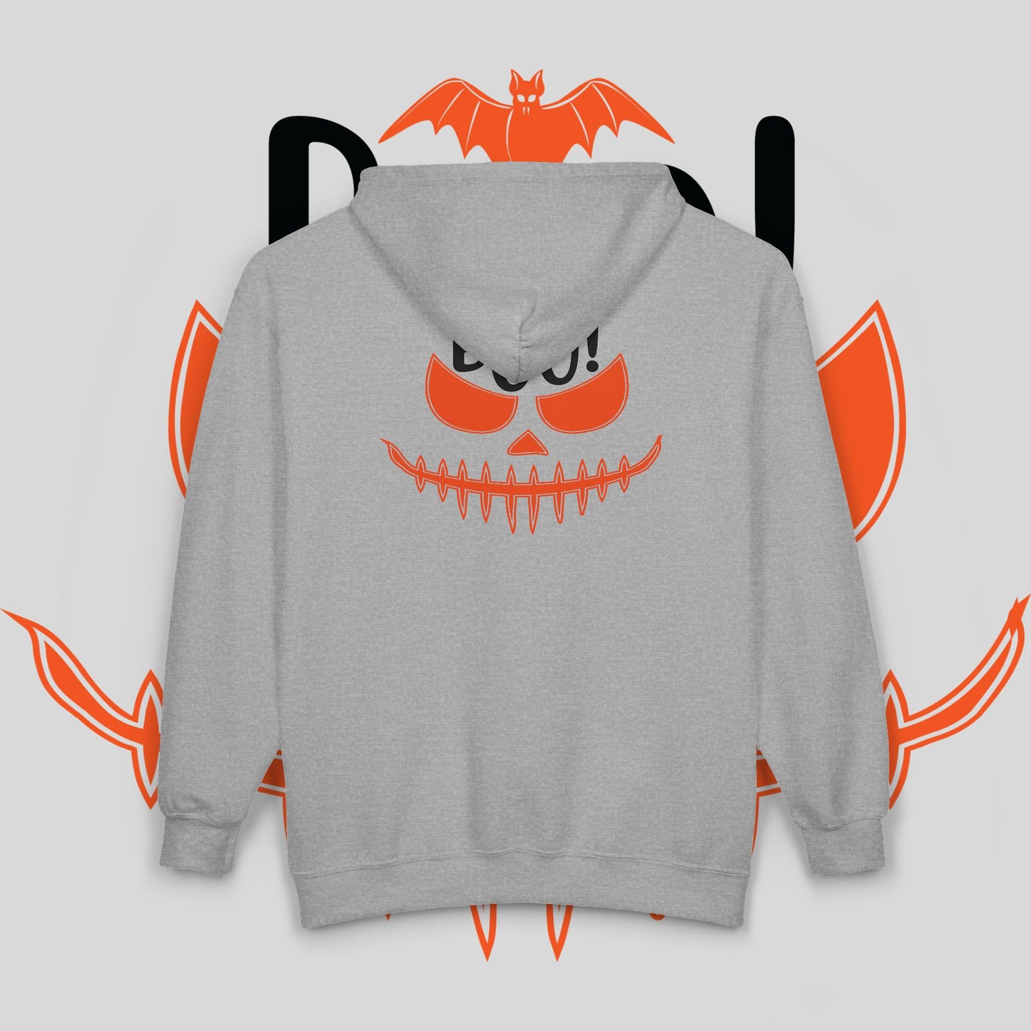 Halloween Spirit Hooded Sweatshirt - Cozy Zip Hoodie, Fall Apparel, Ghost Lovers Gift, Spooky Season Clothing, Unisex Hoodie