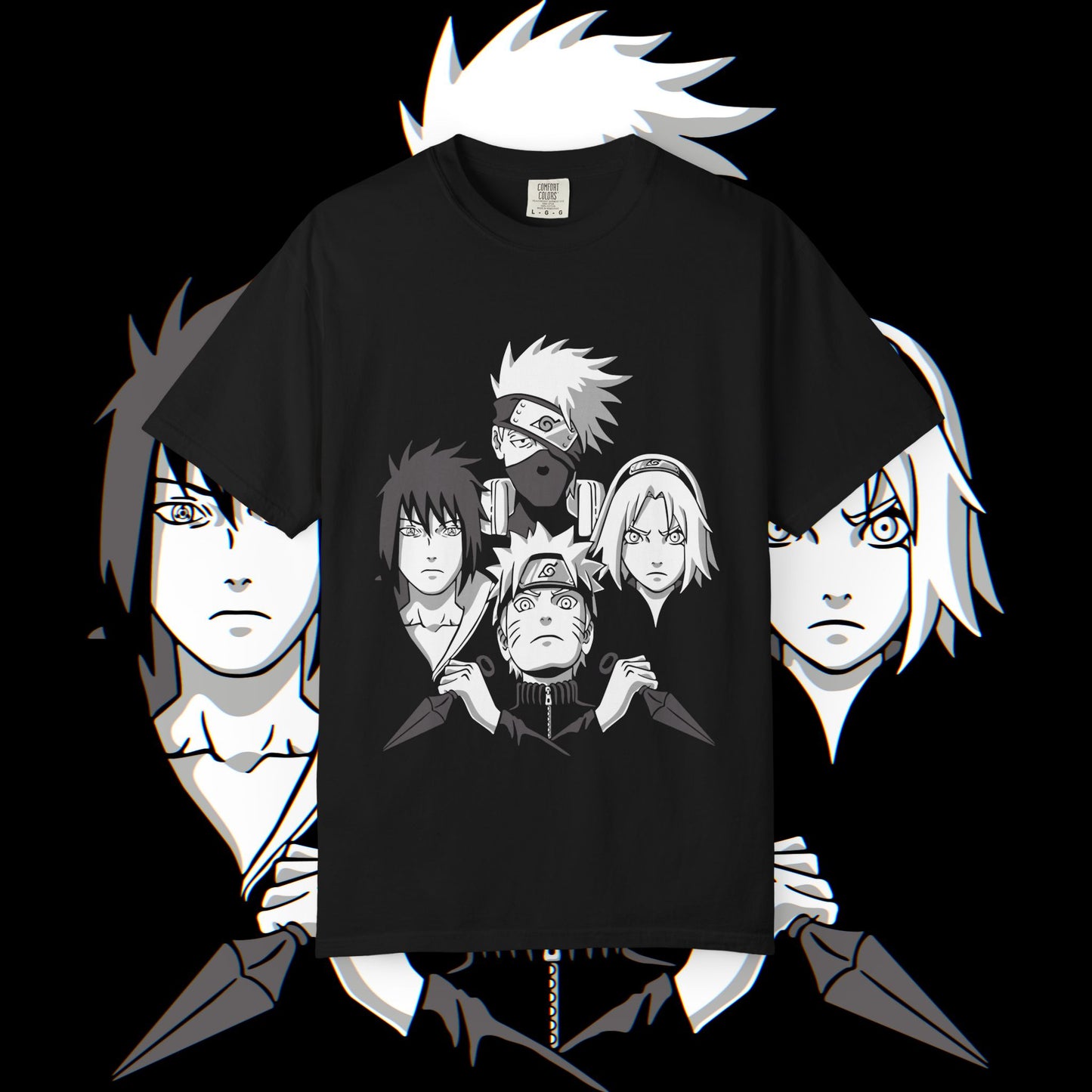 Naruto Team 7 T-shirt, Anime Graphic Tee, Unisex Tee, Casual Top, Gift for Anime Fans, Manga Shirt