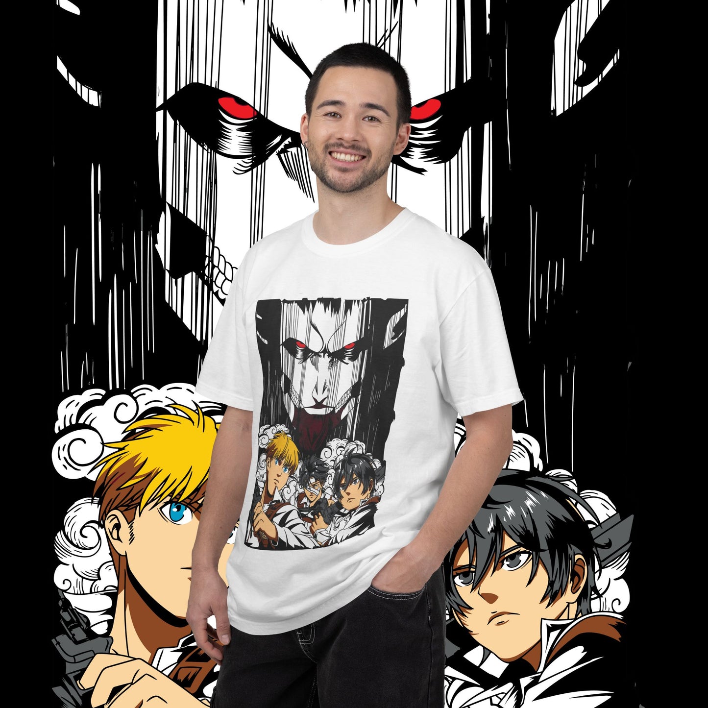 Giant vs Colossus Anime Art T-shirt | Giant vs Colossus design