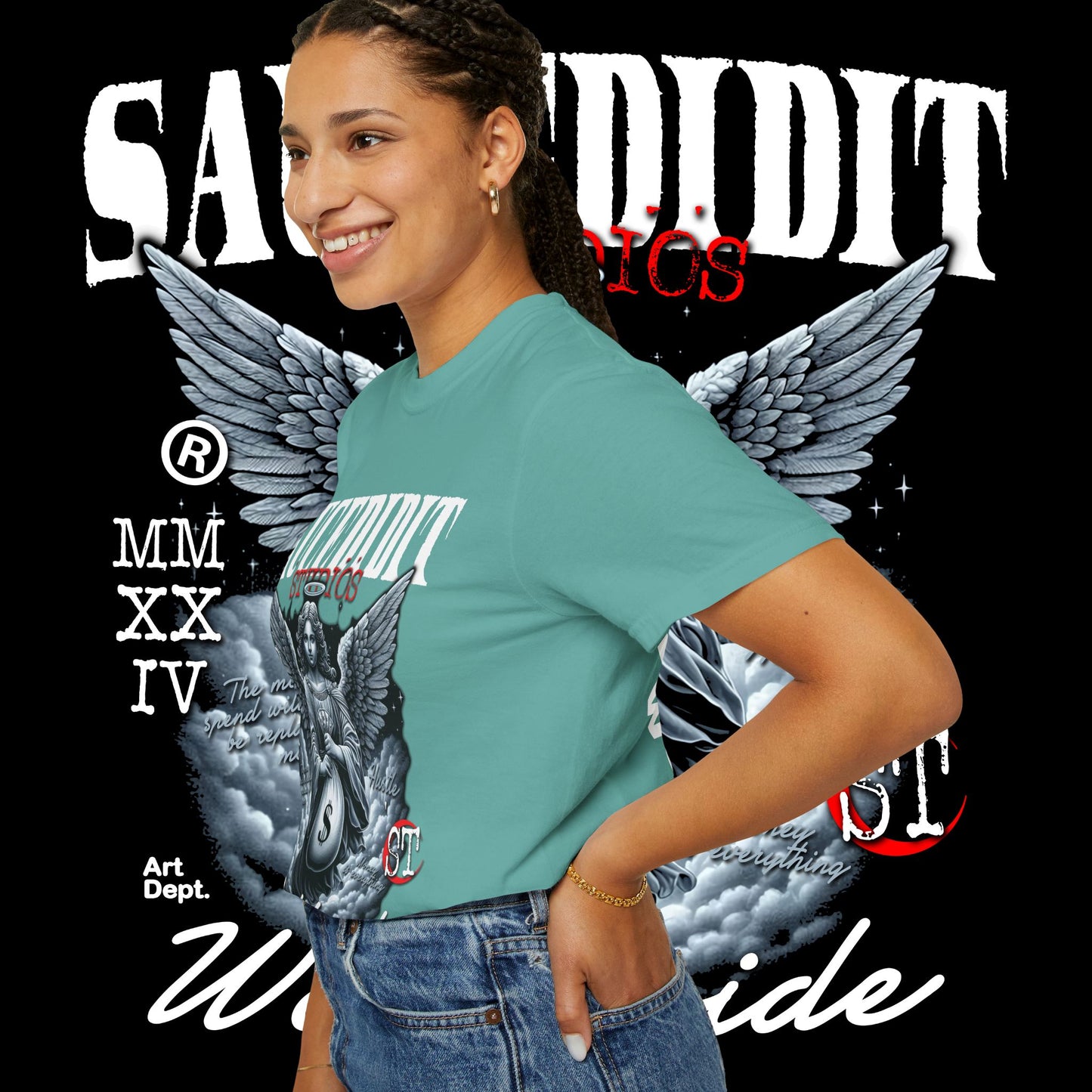 Street Art Angel T-shirt — Urban Angel Graphic Tee