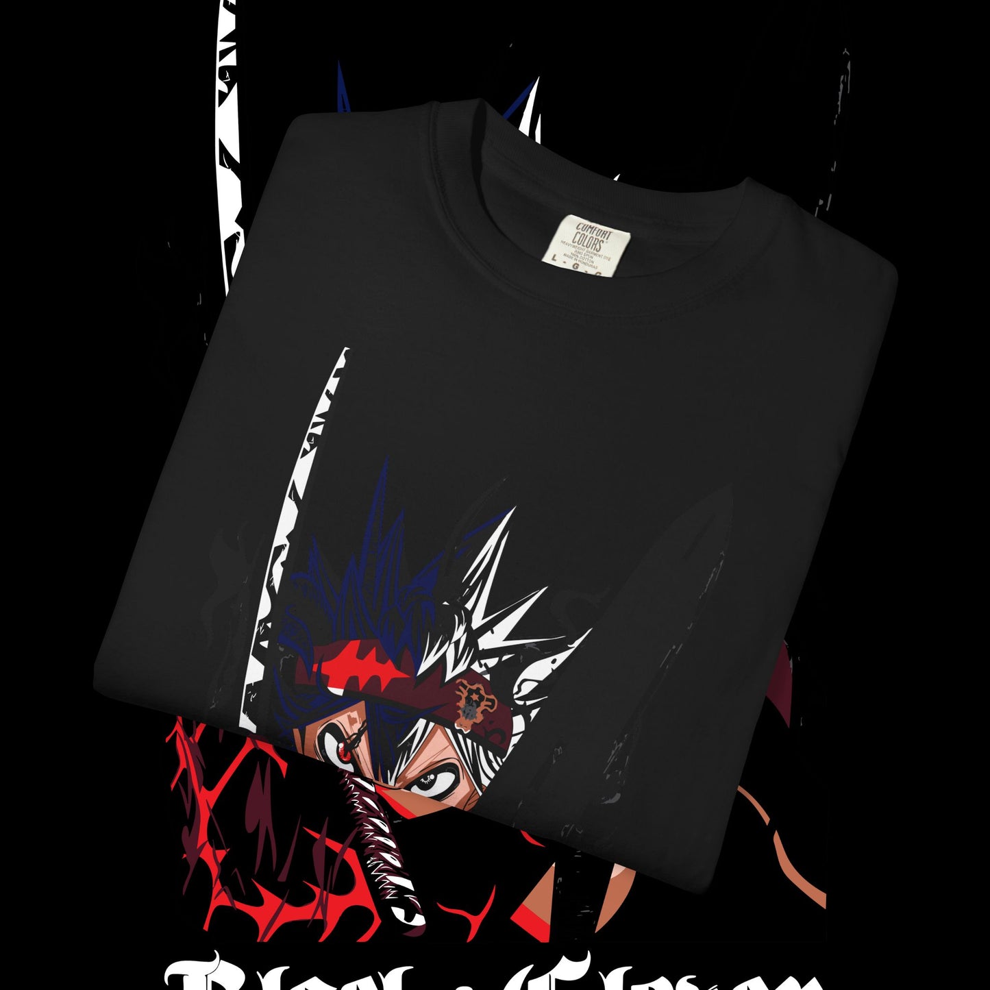 Black Clover Asta Demon Form Red Black Flame Unisex T-shirt, Anime Shirt, Manga Tee, Japanese Graphic Top, Cosplay Costume, Otaku Clothing