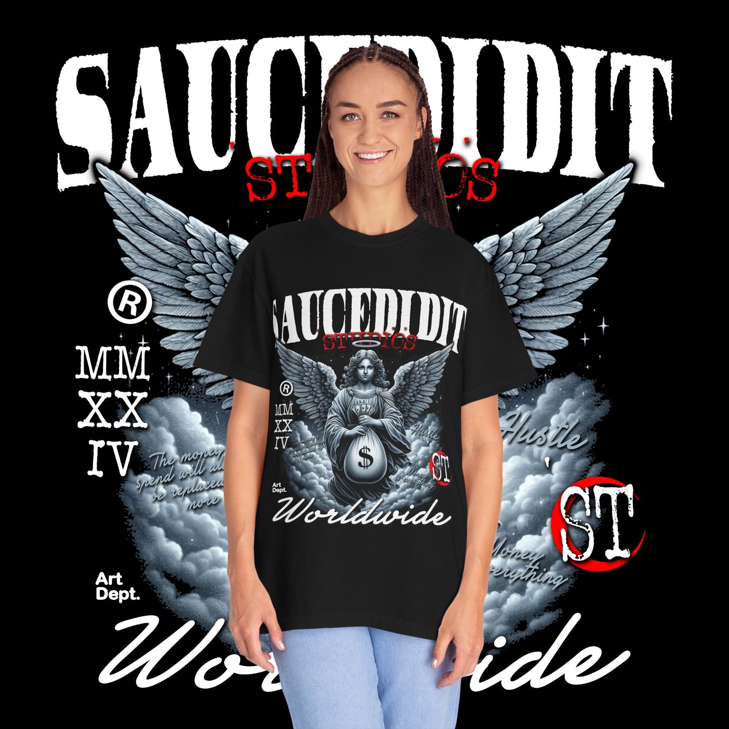 Street Art Angel T-shirt — Urban Angel Graphic Tee