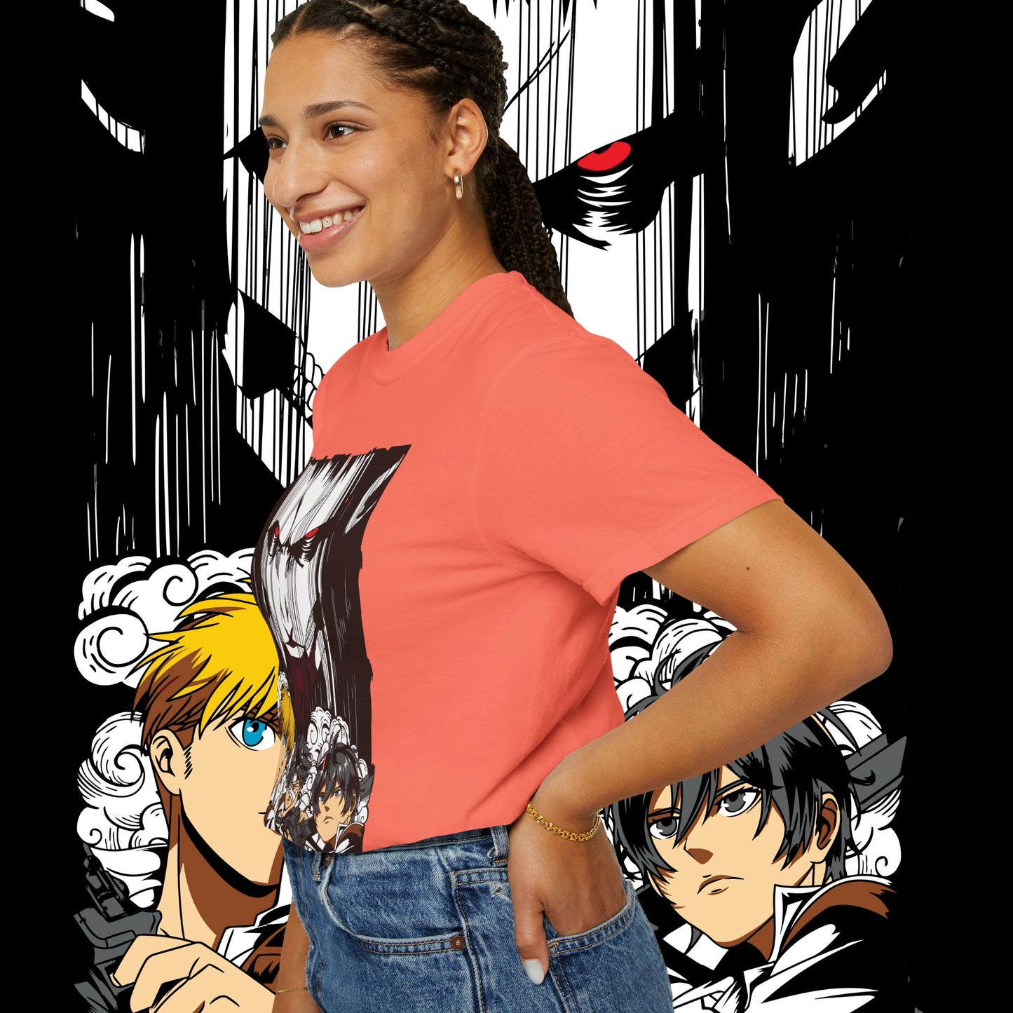 Giant vs Colossus Anime Art T-shirt | Giant vs Colossus design