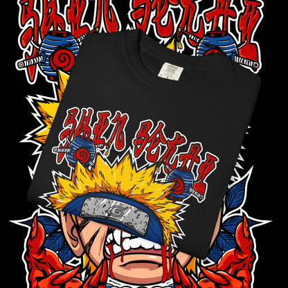 Naruto Nine Tails Faze T-shirt, Anime Graphic Tee, Unisex Cotton Shirt, Japanese Manga Merch, Cool Streetwear Top