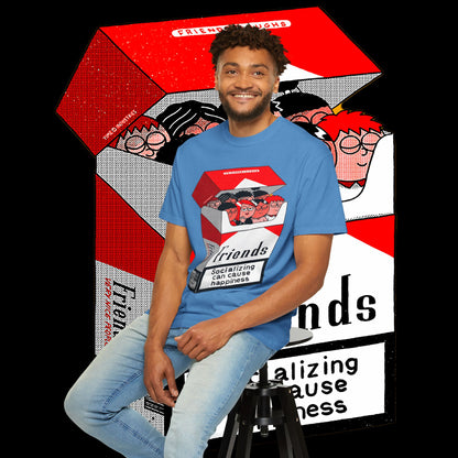 Friends-Themed T-Shirt, Unisex Tee, Garment-Dyed Shirt, TV Show Fan Gift, Vintage Style Top