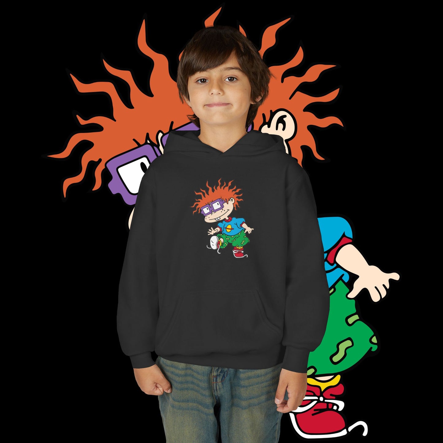 Chucky from Rugrats Youth Sweatshirt, Fun Cartoon Hoodie, Stylish Kids Pullover, Cozy Sportswear, Birthday Gift