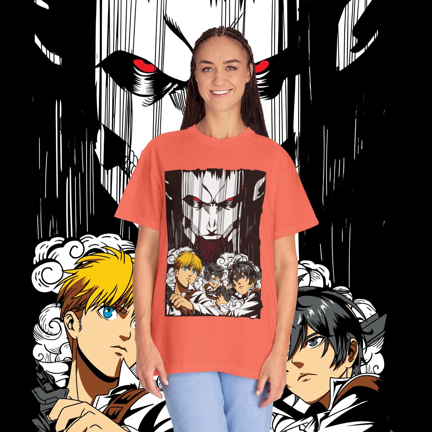 Giant vs Colossus Anime Art T-shirt | Giant vs Colossus design
