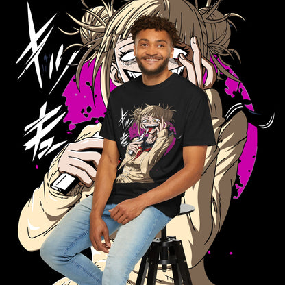 Anime Himiko Toga Unisex Garment-Dyed T-shirt, My Hero Academia, Villain Shirt, Cosplay Tee, Manga Fan Top