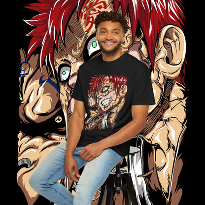 Anime Gaara of the Sand Unisex Garment-Dyed T-shirt, Japanese Manga Tee, Naruto Fan Gift, Cosplay Shirt, Geek Apparel